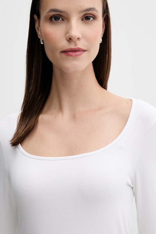 Majica dugih rukava United Colors of Benetton bijela 3FJHD10AQ