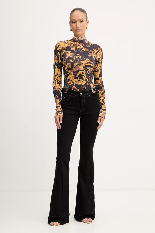 Versace Jeans Couture sweter 79HAFM04.CMN04 brązowy AW25
