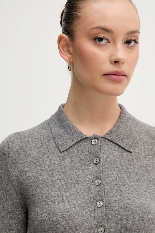 United Colors of Benetton sweter z dodatkiem wełny szary 102HD301H