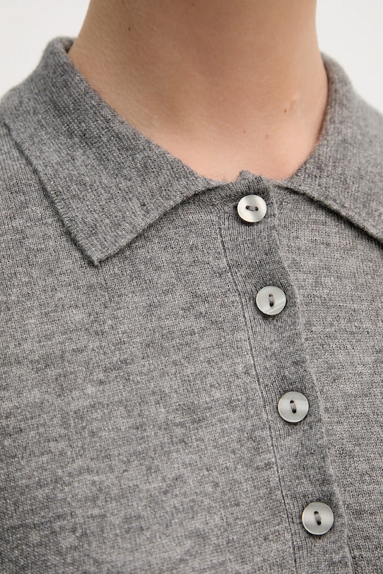 Sveter s prímesou vlny United Colors of Benetton 102HD301H sivá