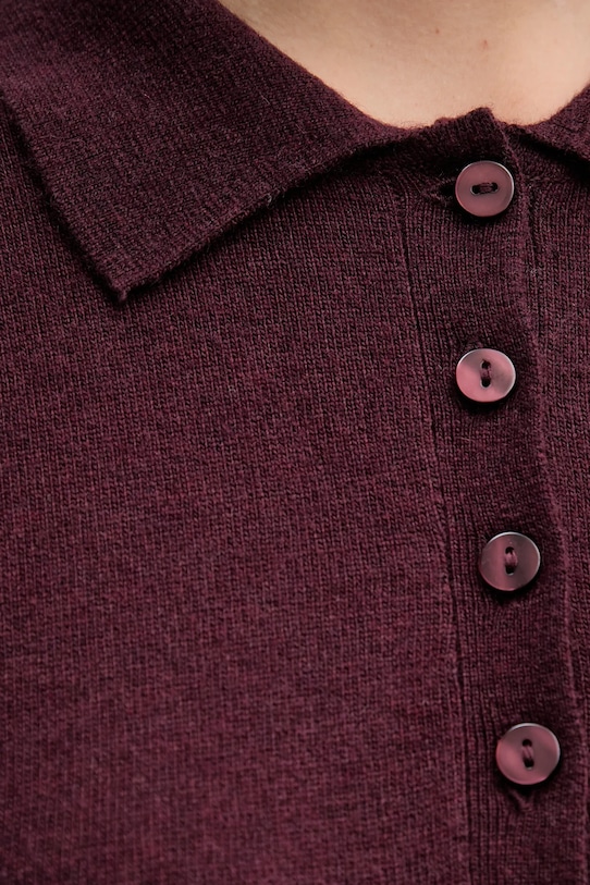 United Colors of Benetton sweter z dodatkiem wełny 102HD301H bordowy