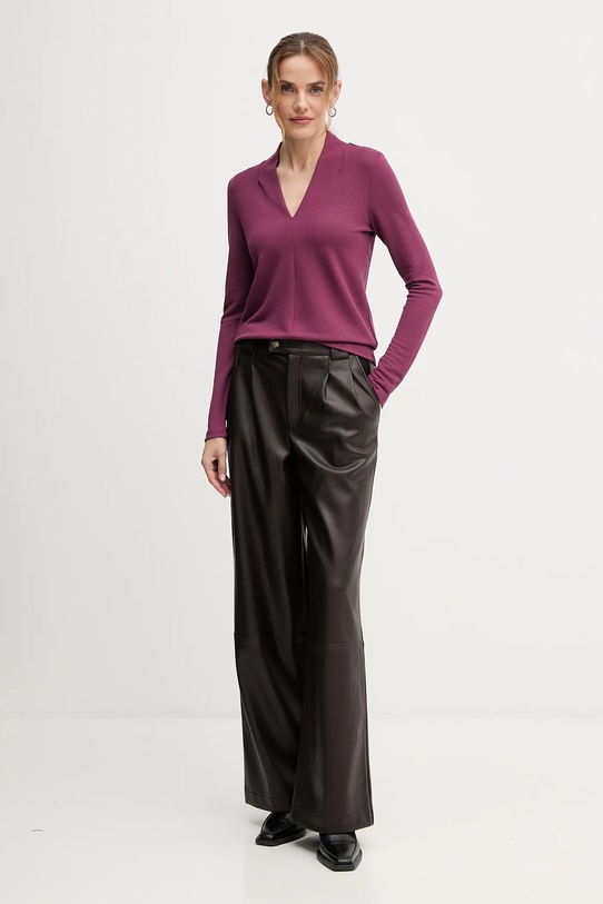 United Colors of Benetton bluzka 31NLD401X fioletowy AW25