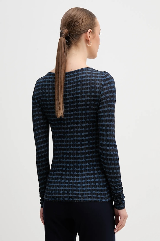 Odzież United Colors of Benetton longsleeve z dodatkiem wełny 328PD109Y granatowy