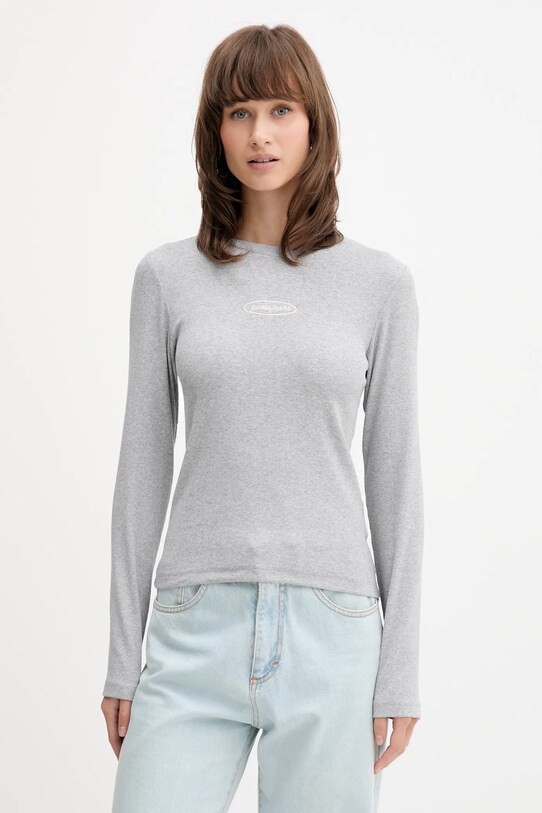 Лонгслив Guess Jeans с эластаном серый W5YP38.KA0H1