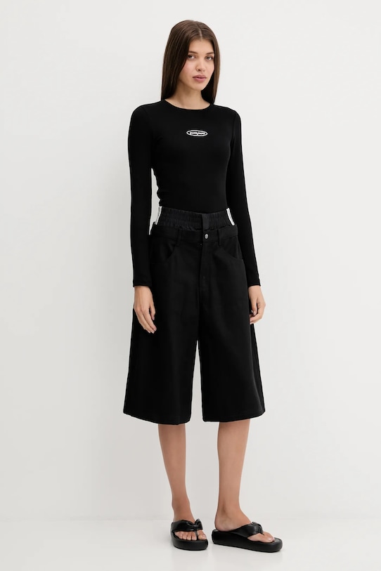 Tričko s dlhým rukávom Guess Jeans W5YP38.KA0H1 čierna AW25