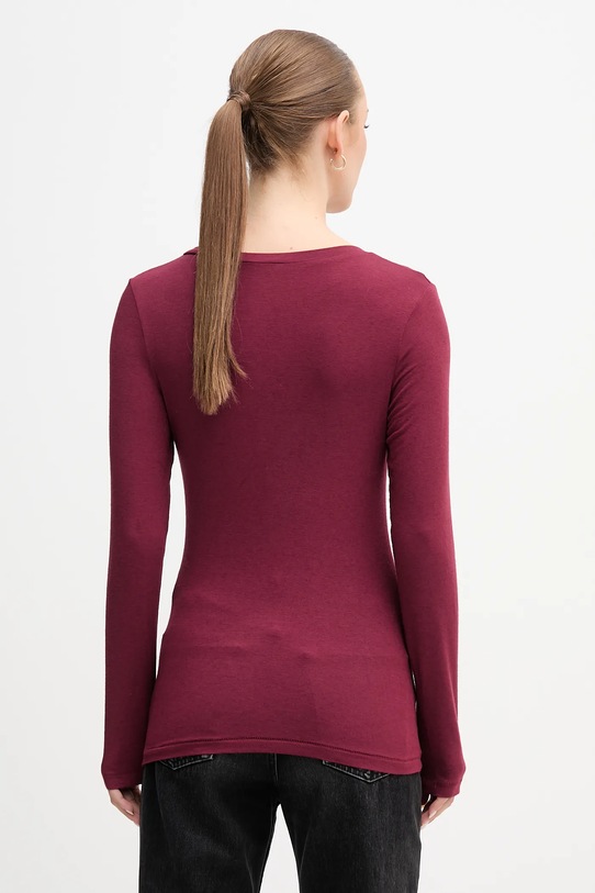 Îmbrăcăminte United Colors of Benetton longsleeve din amestec de cașmir 3LRU3M076 burgundia