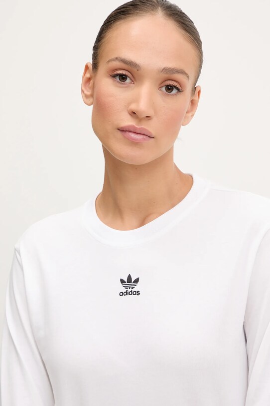 adidas Originals pamut hosszúujjú Essentials fehér JW7454