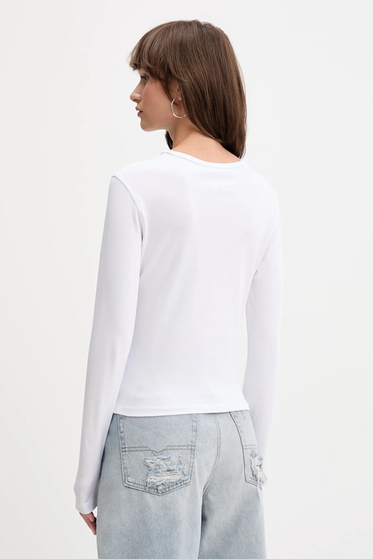 Odzież Diesel longsleeve bawełniany T-UNCUTIE-LONG-LS-OD A19438.0CLBR biały