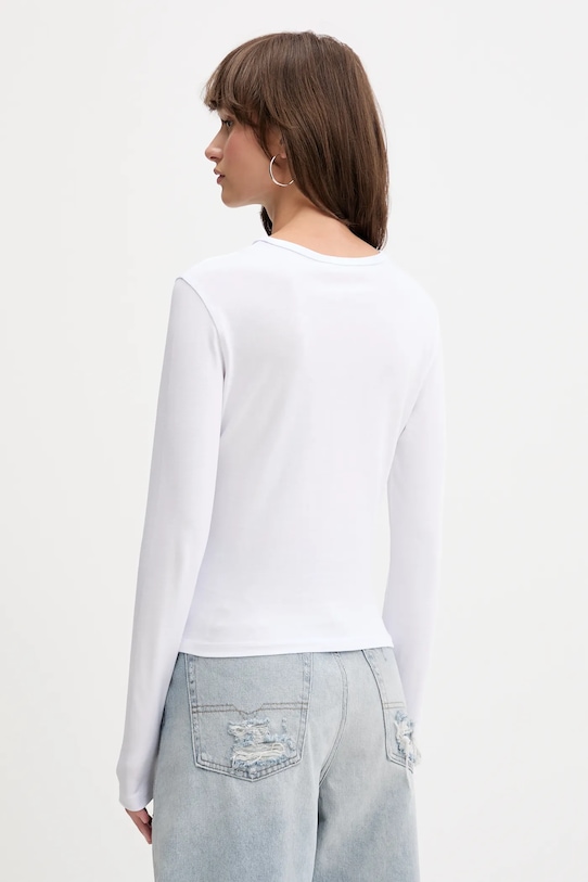 Îmbrăcăminte Diesel longsleeve din bumbac T-UNCUTIE-LONG-LS-OD A19438.0CLBR alb