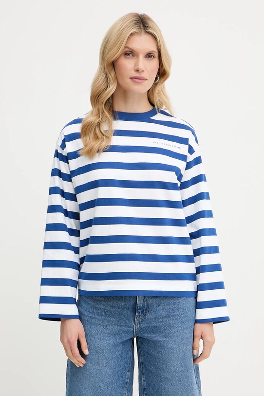 Marc O'Polo pamut hosszúujjú pamut sötétkék 5000006526