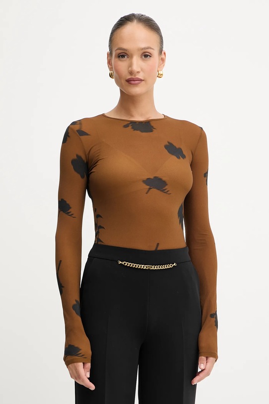 MM longsleeve EFFETTO regular brązowy 2526946037600