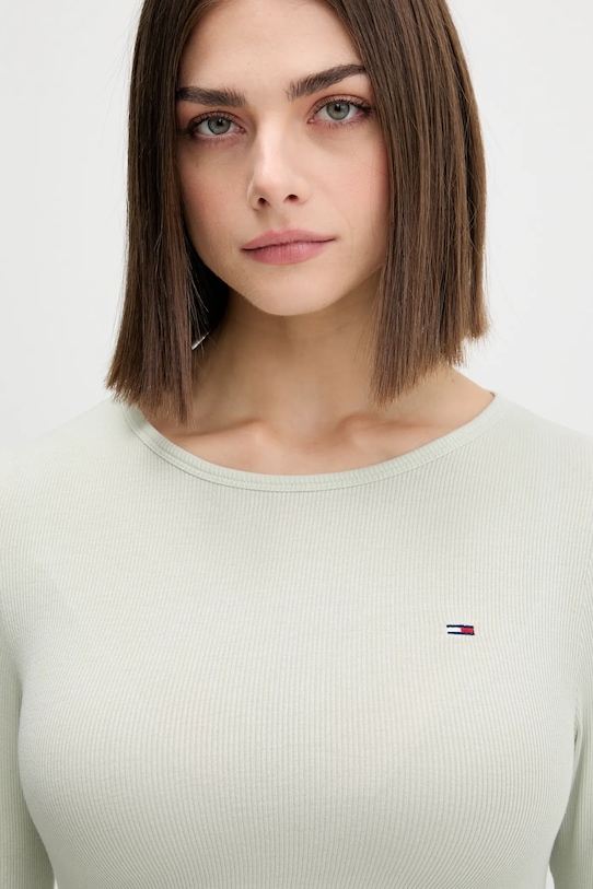 Tommy Jeans longsleeve verde DW0DW21568