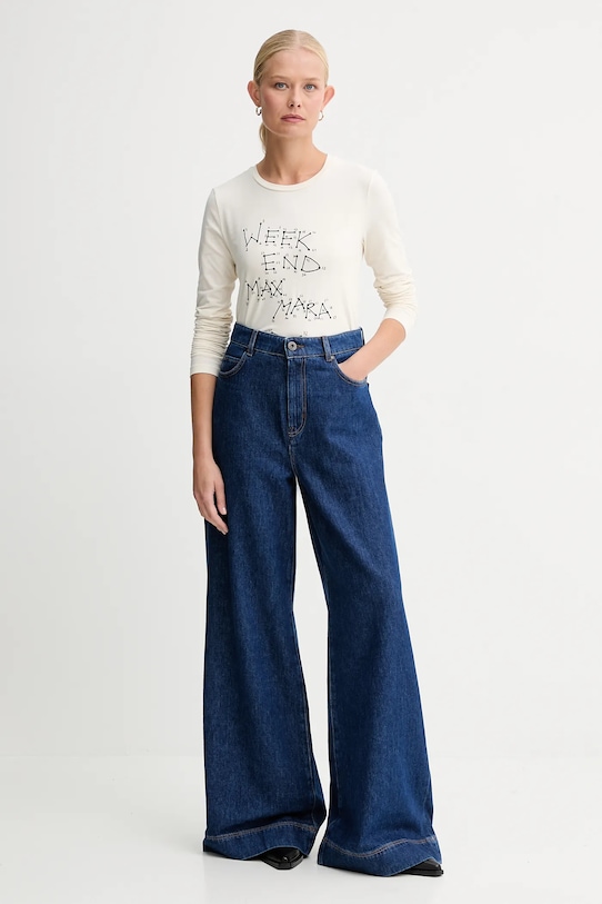 Tričko s dlouhým rukávem Weekend Max Mara RENOIR 2525946032600 béžová AW25