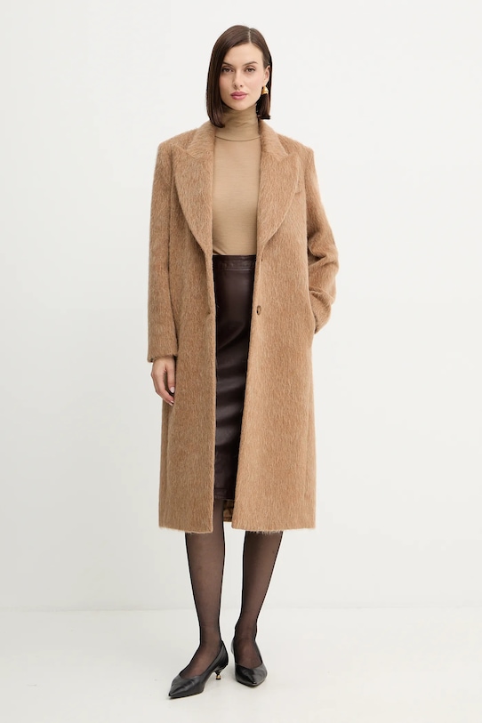 Majica dugih rukava s dodatkom vune Weekend Max Mara TESEO 2525946052600 bež AW25