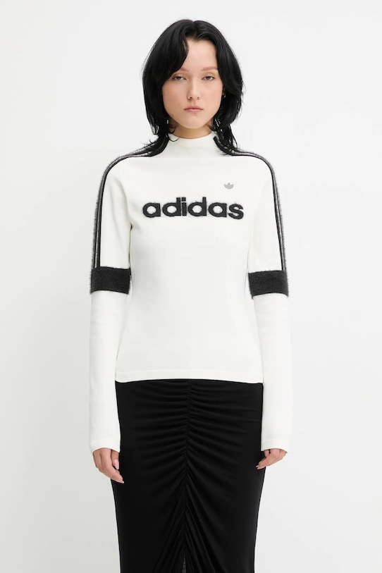 adidas Originals camicia a maniche lunghe Ls Tee regolare beige JW2524