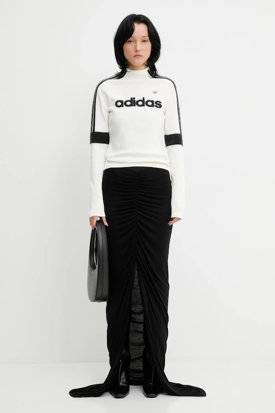 adidas Originals camicia a maniche lunghe Ls Tee JW2524 beige