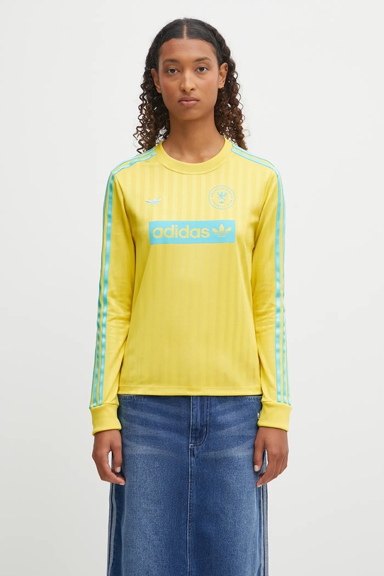 adidas Originals camicia a maniche lunghe Footie Longslve regolare giallo JW2561