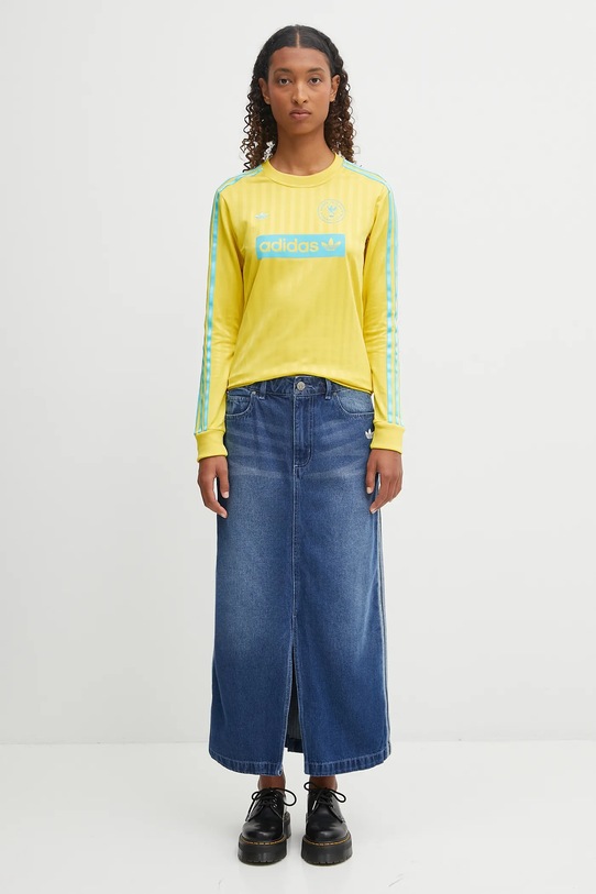 adidas Originals camicia a maniche lunghe Footie Longslve JW2561 giallo