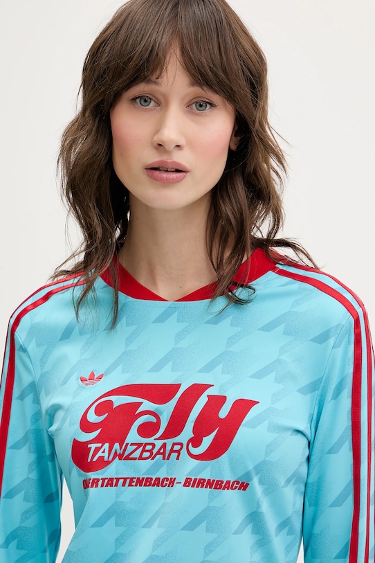 Лонгслив adidas Originals Footie Aop Ls голубой JW0271