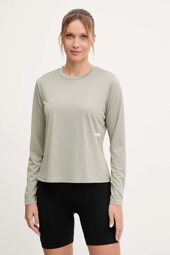 Лонгслив для тренировок Hummel regular зелёный 229984