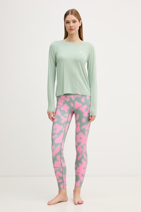 Hummel tričko s dlhým rukávom na jogu dámske s lyocellom 230449 zelená SS26