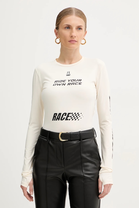 Patrizia Pepe longsleeve z elastanem beżowy 2M4517.J357
