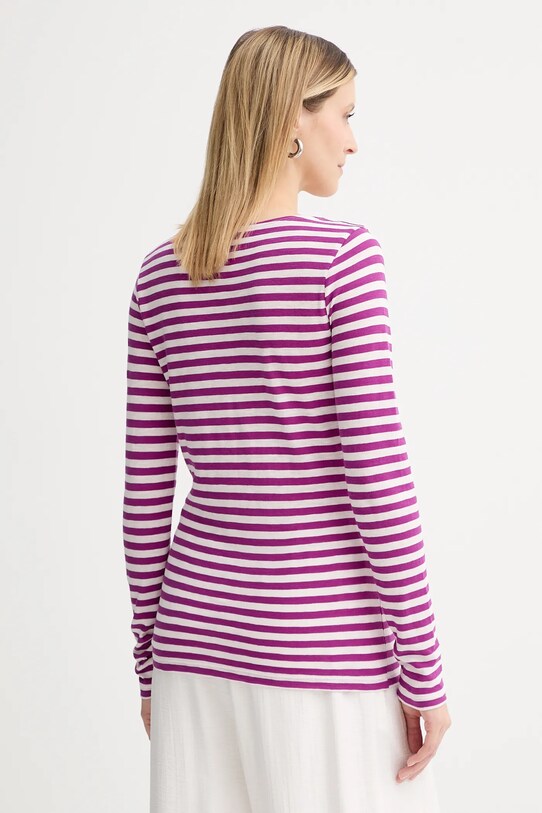 Odzież Marc O'Polo longsleeve bawełniany 506219652597 fioletowy