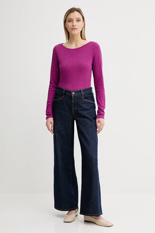 Marc O'Polo longsleeve bawełniany 506226152199 różowy AW25