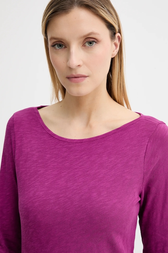 Bavlněné tričko s dlouhým rukávem Marc O'Polo růžová 506226152199