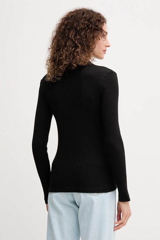 Odjeća Pamučna majica dugih rukava Lacoste DF5281 crna