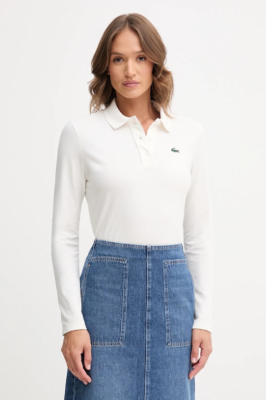 Majica dugih rukava Lacoste regular bež PF4567