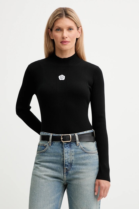 Kenzo pulóver aplikációval fekete FF62TO6123LG