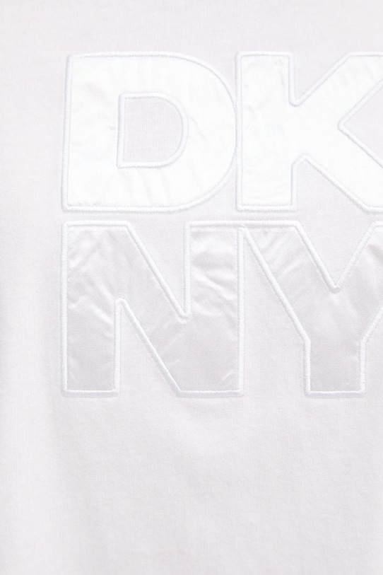Памучна блуза с дълги ръкави Dkny DJ5T1488 бял