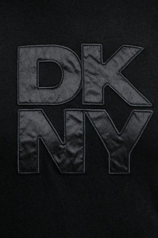 Bavlněné tričko s dlouhým rukávem Dkny DJ5T1488 černá