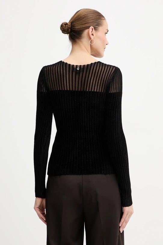 Odzież Guess bluzka welurowa ROWENA W5BR62.Z0890 czarny