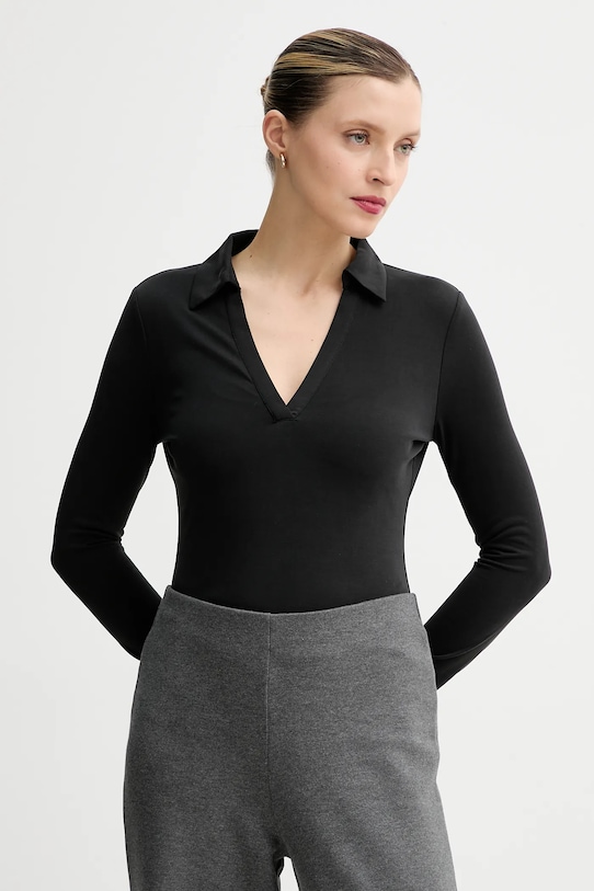 Guess camicia a maniche lunghe CALLIDA semplice nero W5BP31.KCSZ2