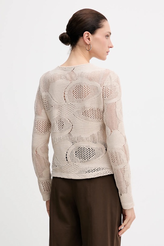 Odzież Sisley sweter 3IIDL107T beżowy