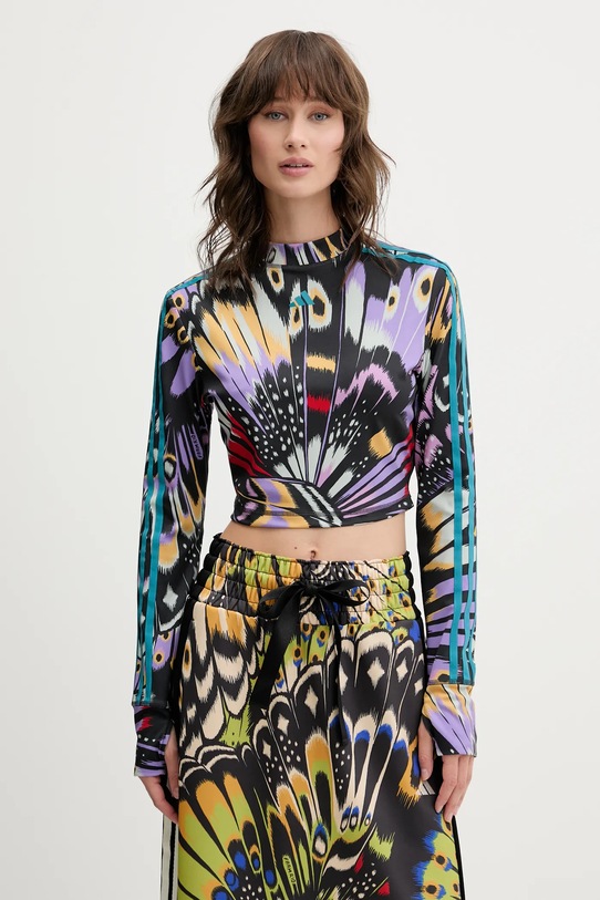 Блуза с дълги ръкави adidas x Farm Rio вталена многоцветен JL8649