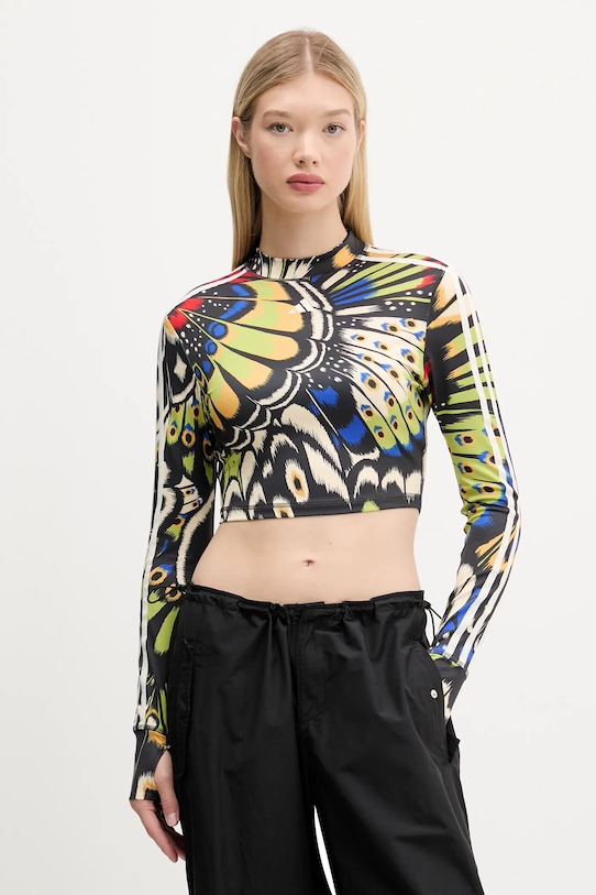 Блуза с дълги ръкави adidas x Farm Rio вталена многоцветен JL8650