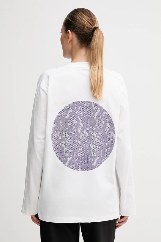 Îmbrăcăminte adidas by Stella McCartney longsleeve din bumbac JM3680 alb