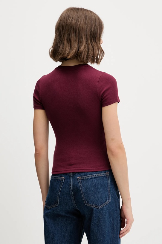 Odzież Hollister Co. t-shirt KI339.5204.520 bordowy