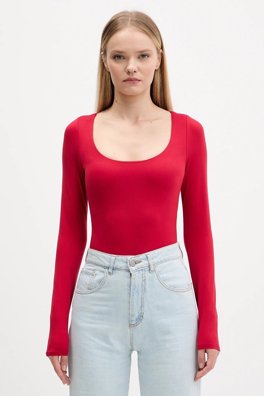 Hollister Co. longsleeve z elastanem czerwony KI339.5251.500