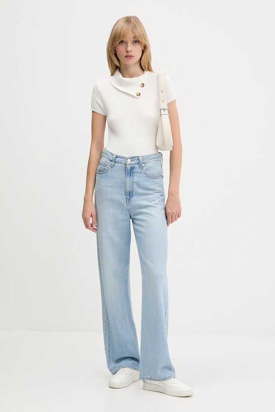 Hollister Co. bluză KI350.5130.101 bej AW25