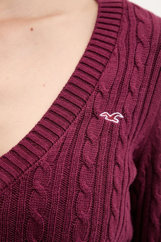 Hollister Co. sweter KI350.5138.520 bordowy