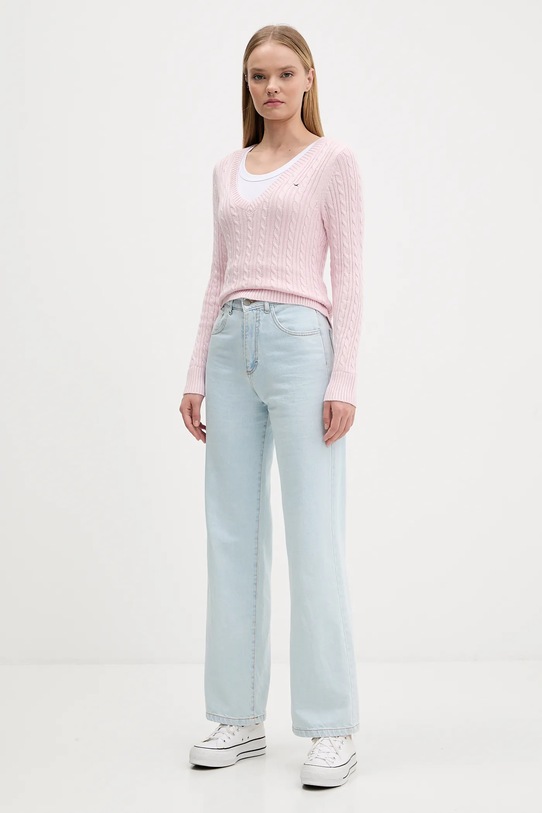 Hollister Co. sweter KI350.5138.601 różowy AW25