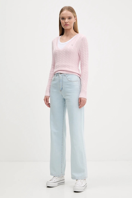 Πουλόβερ Hollister Co. KI350.5138.601 ροζ AW25