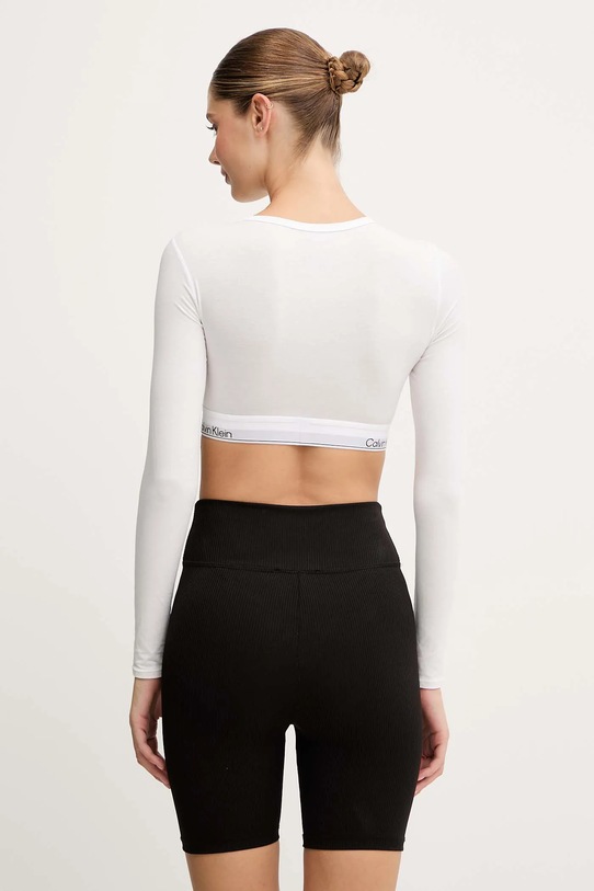 Tričko s dlhým rukávom Calvin Klein Underwear LV00QF8600 biela AW25