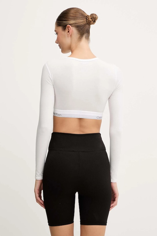 Tričko s dlhým rukávom Calvin Klein Underwear LV00QF8600 biela AW25