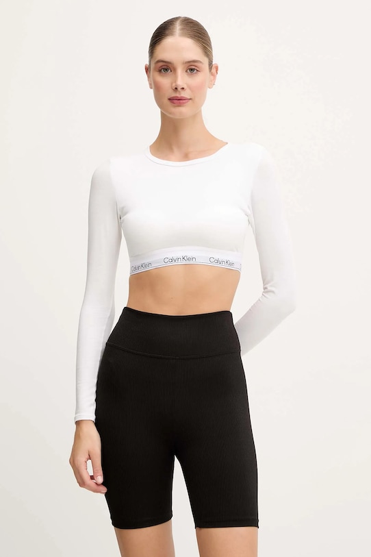 Oblečenie Tričko s dlhým rukávom Calvin Klein Underwear LV00QF8600 biela