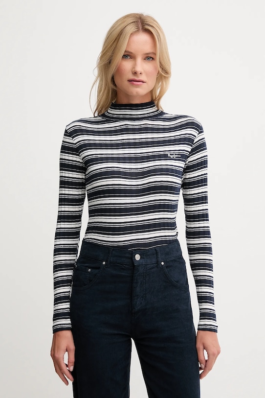 Majica z dolgimi rokavi Pepe Jeans Drugo mornarsko modra PL5000040